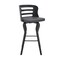 Armen Living Verne 30" Swivel Gray Faux Leather and Black Wood Bar Stool LCVRBABLGR30 - alternate 1